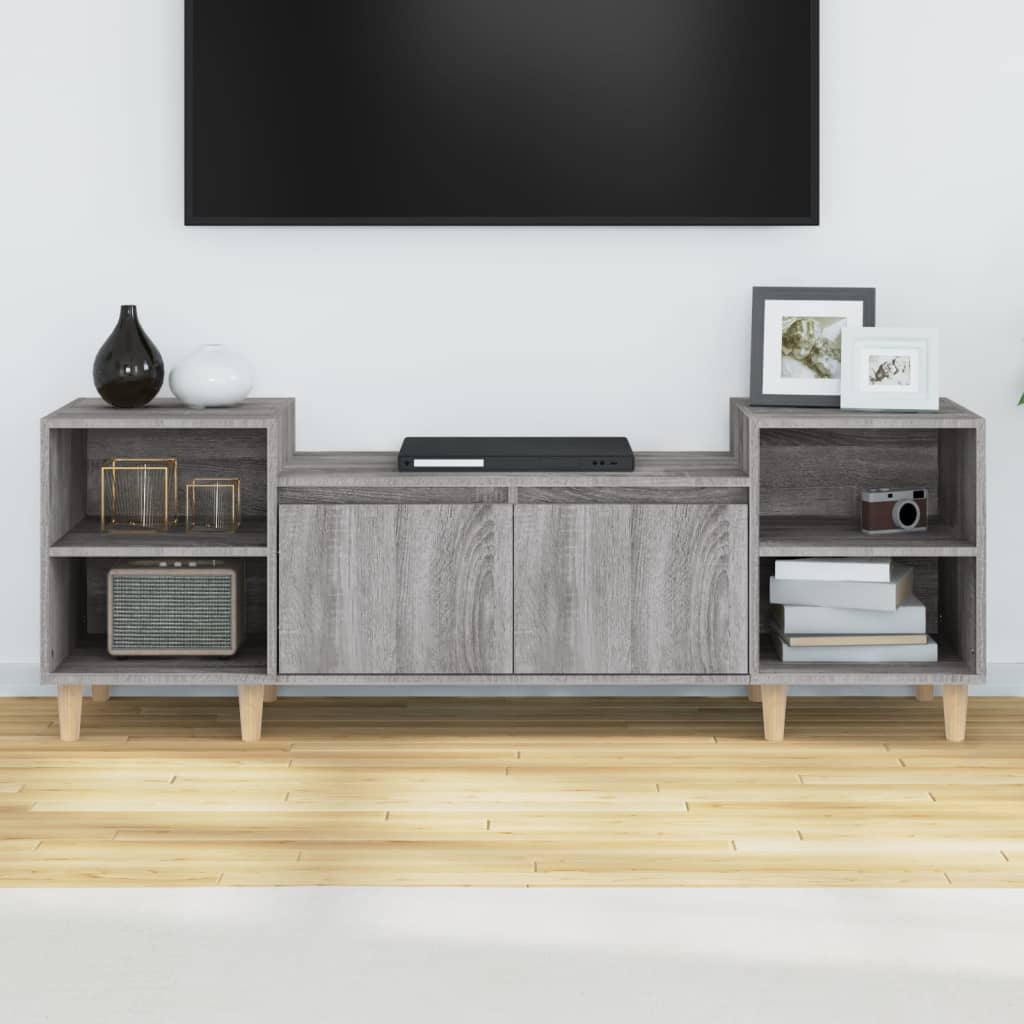 Meuble TV Sonoma gris 160x35x55 cm Bois d'ingénierie - COMFORTXL - 3