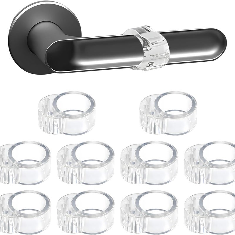 10 szt. ograniczników do drzwi, ochraniacze na klamki, przezroczyste stopery do klamek z PVC, ochrona ściany