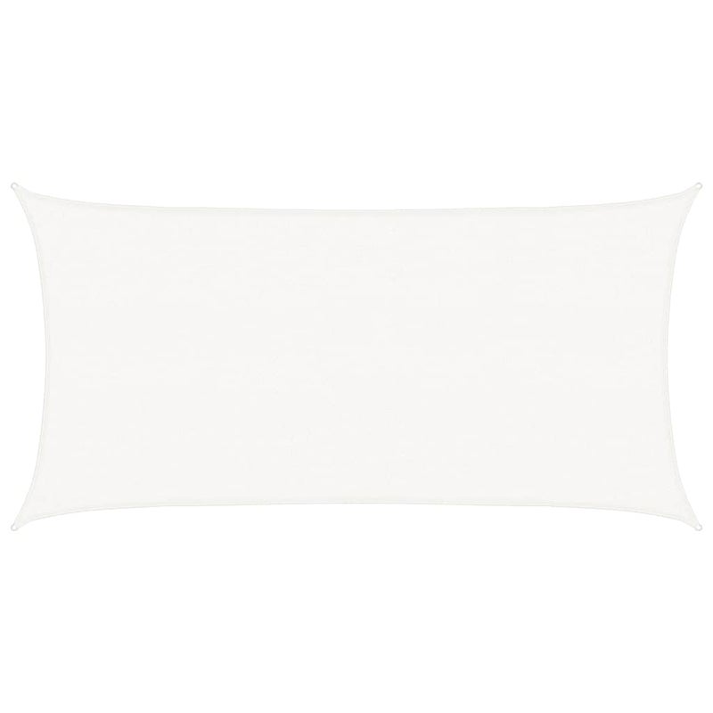 Biały żagiel przeciwsłoneczny HDPE 160 g/m², 2,5 x 4,5 m, do ogrodu, na taras, plac zabaw lub balkon