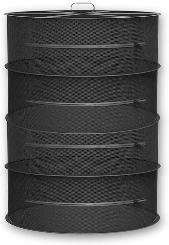 Siatka do suszenia, 4-warstwowa składana siatka do suszenia 60 cm (czarna)
