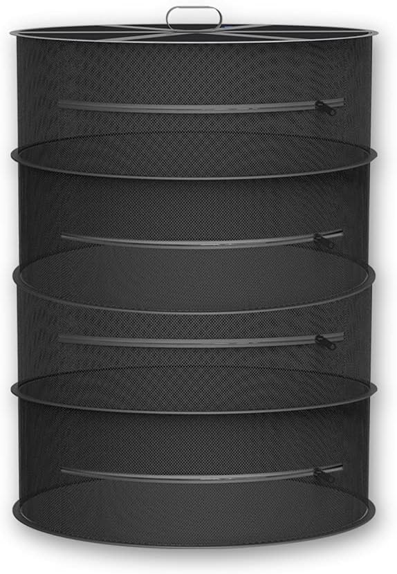 Siatka do suszenia, 4-warstwowa składana siatka do suszenia 60 cm (czarna)