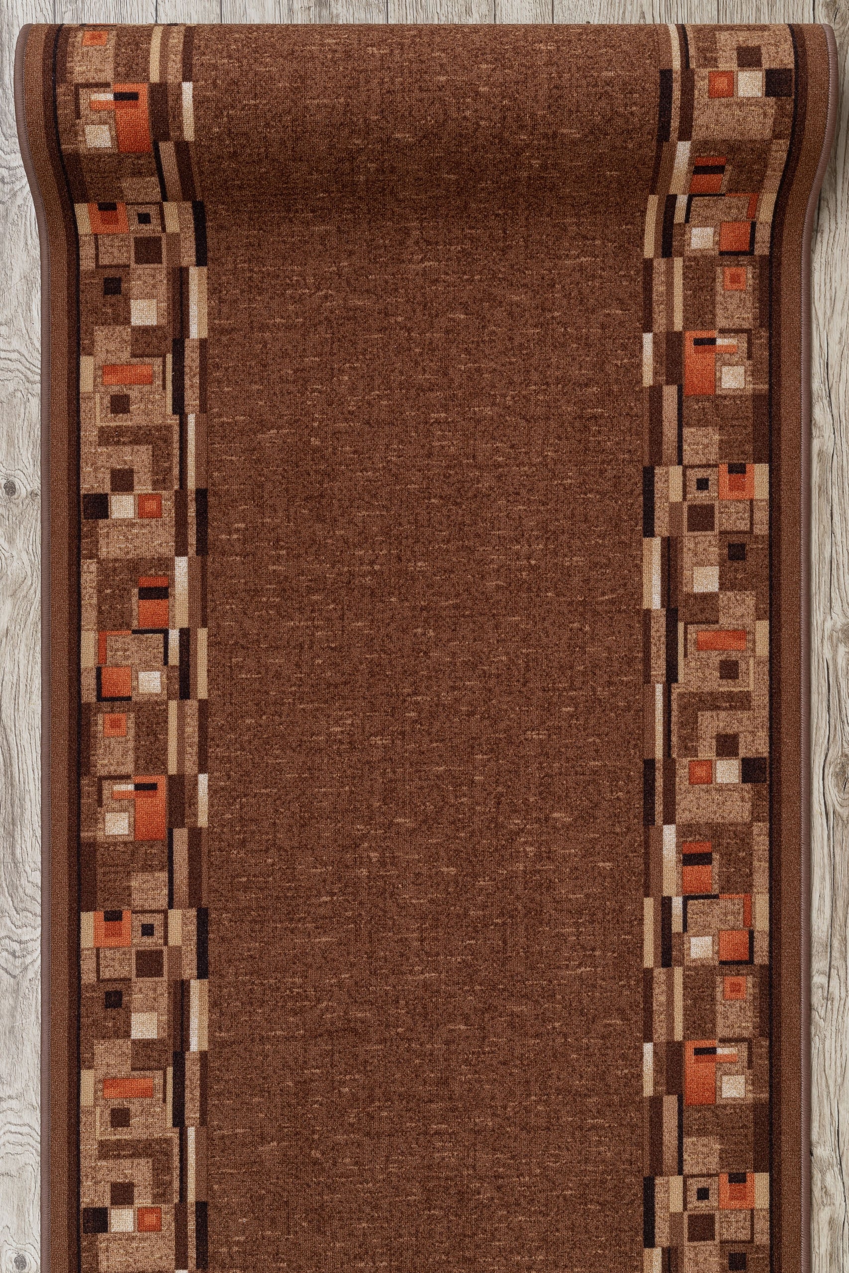 TAPIS DE COULOIR ANTIDÉRAPANT BOMBAY marron 80cm 80x1150 cm - 4