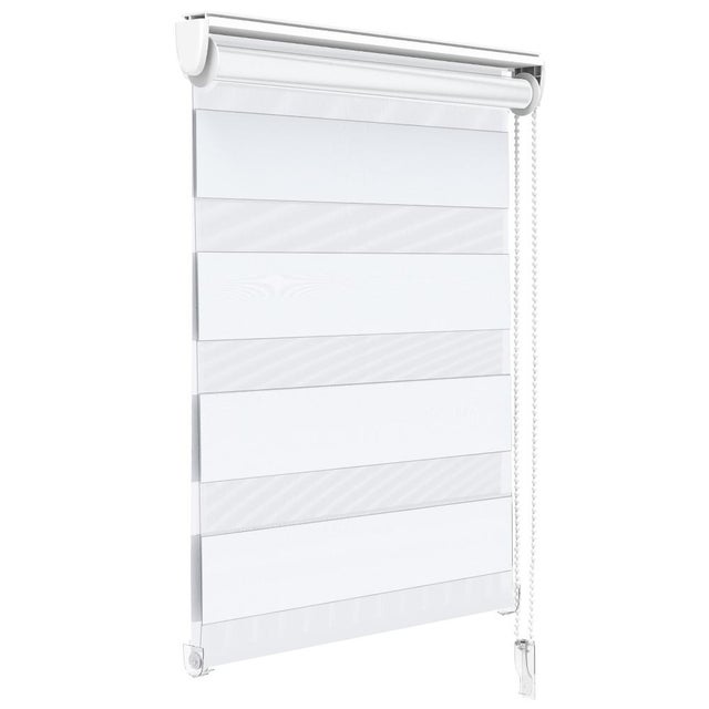 Store Enrouleur Jour Et Nuit VOUNOT - Double Couche 90x150cm - Blanc