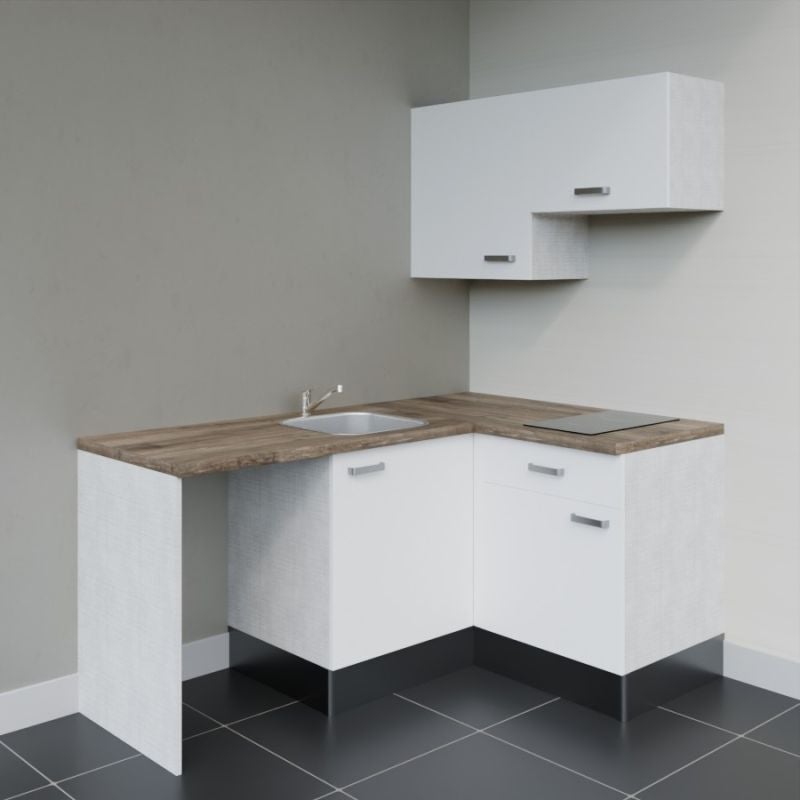 Kitchenette d'angle KA02L-PT avec plan de travail et évier - 4