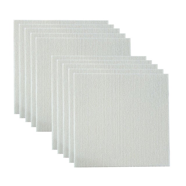 10 pièces tapis de sol auto-adhésifs, décoller et coller, Installation facile et rapide, facile à nettoyer, coupe arbitraire 30x30CM, blanc cassé