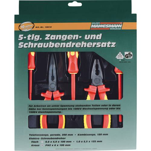 Set clesti si surubelnite izolate VDE Mannesmann 10610, 5 piese