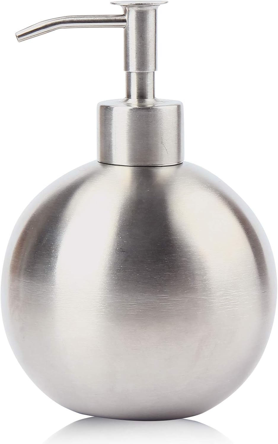 Dozownik 500 ml do mydła w płynie, balsamu, płynu do naczyń, szamponu do kuchni i łazienki, wykonany ze stali nierdzewnej, okrągły, manualny