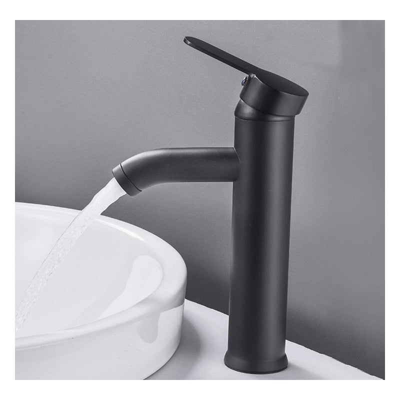 Czarny kran łazienkowy, kran do umywalki, kran wysokiej jakości, kran łazienkowy odporny na zużycie (wersja długa)