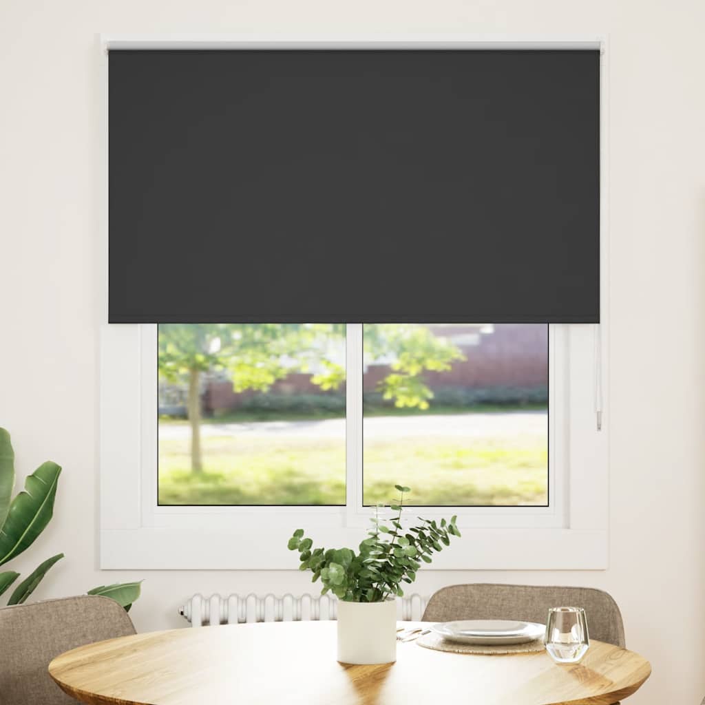Roleta zaciemniająca czarny 140x175cm Szerokość tkaniny 136,6cm vidaXL