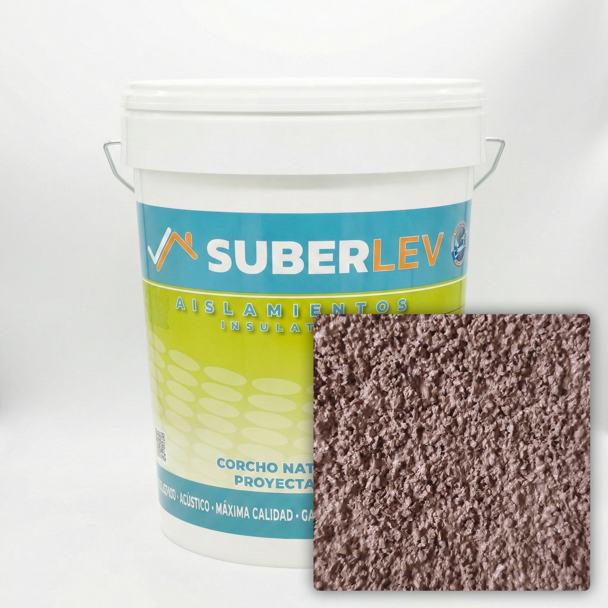 Corcho proyectado cubiertas y fachadas suberlev aislamiento natural térmico acústico e impermeabilización 12kg cp-16 (15 años garantía)