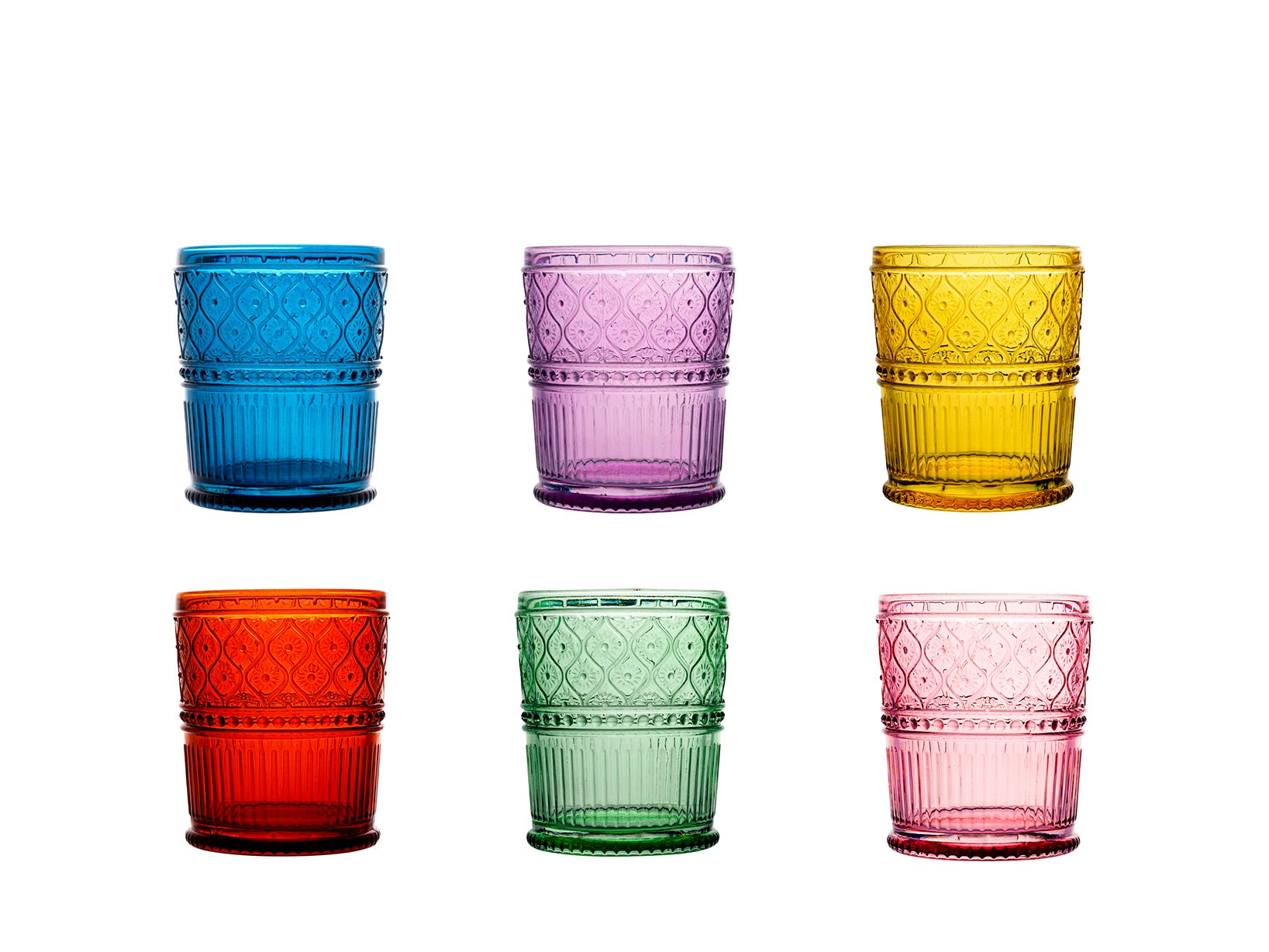 Zafferano Party Set 6 Bicchieri Tumbler Vetro