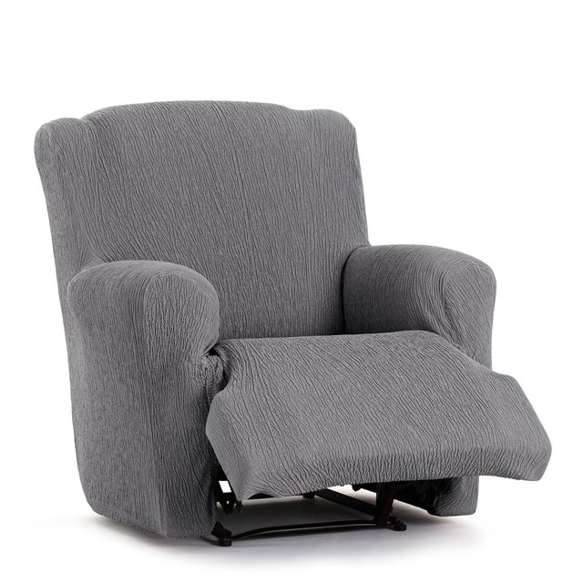 Copripoltrona Con Orecchie Elasticizzato In Velluto Trapuntato – Grigio Chiaro, Set Da 2 Pezzi, Antigraffio