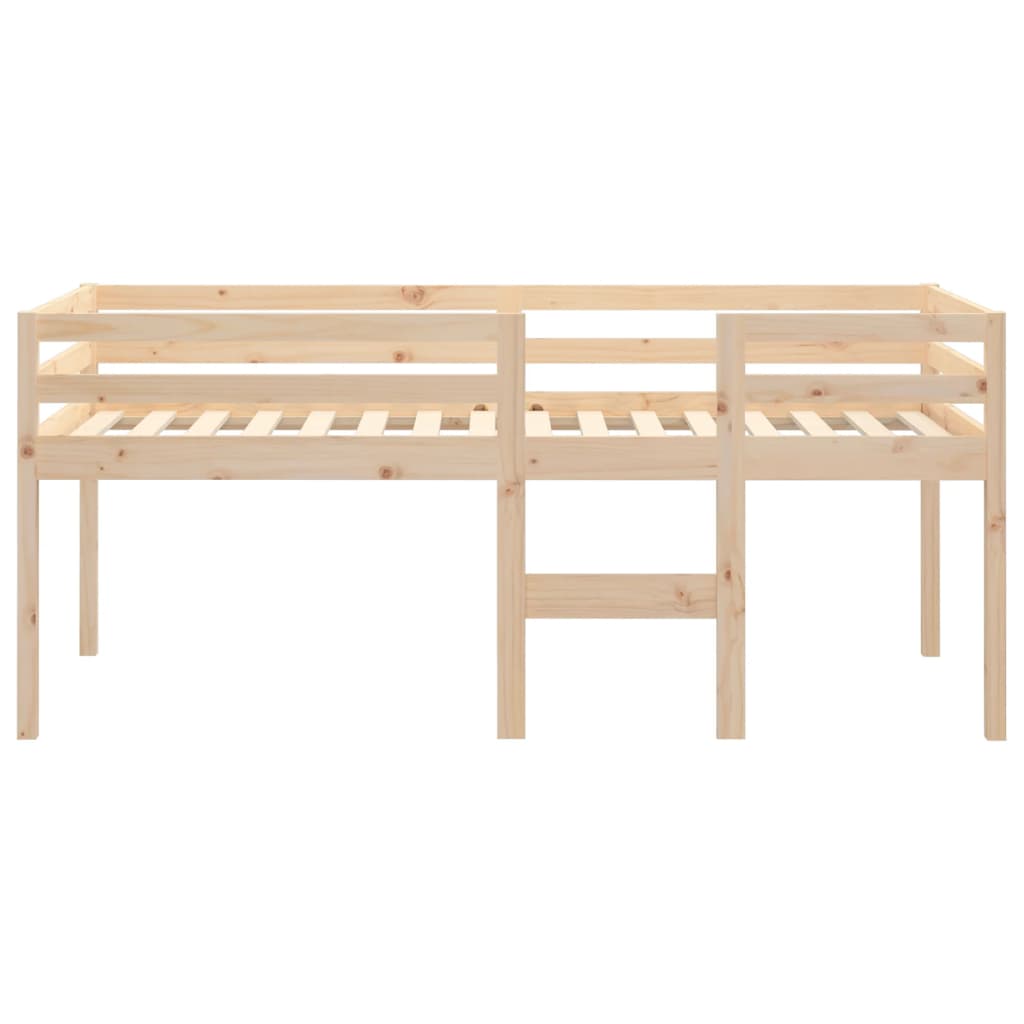 Lit haut 90x190 cm Bois de pin massif - 5