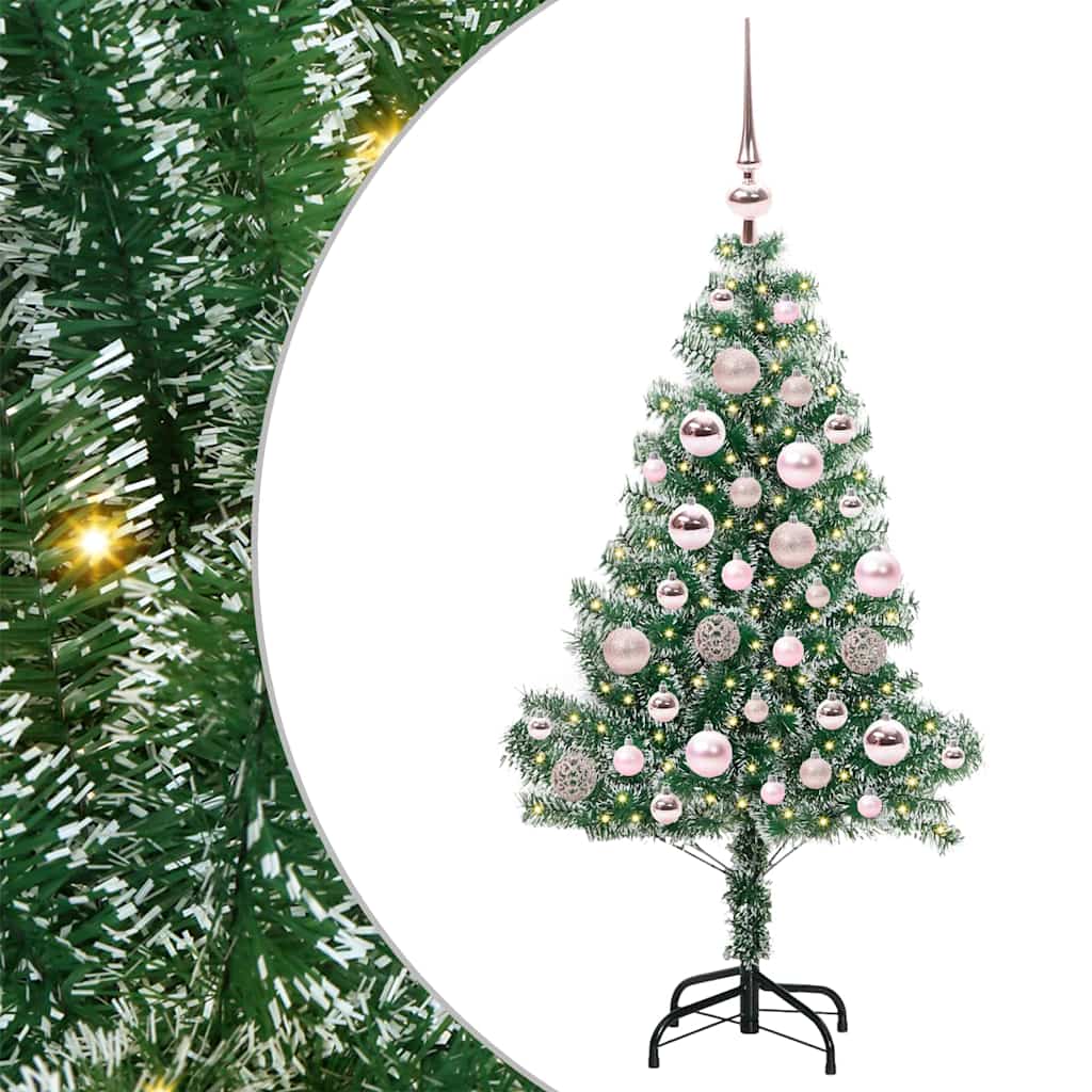 Sztuczna choinka z śnieżnym pokryciem z lampkami LED 120 cm
