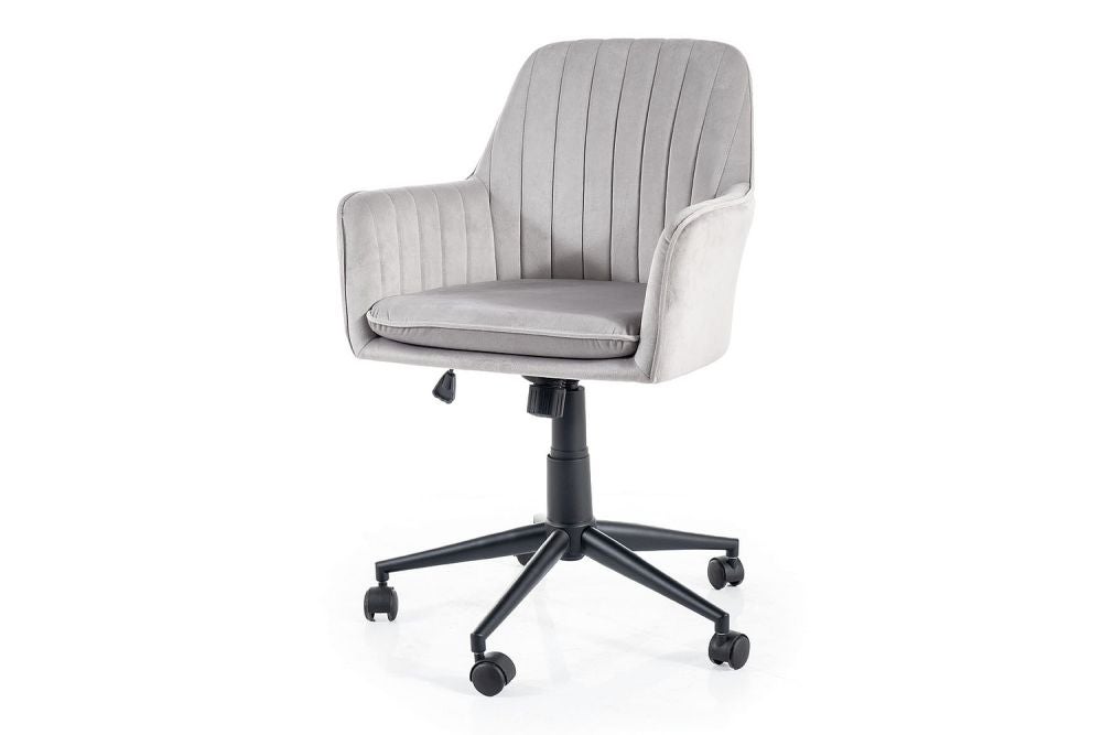 Fotel biurowy Q-886 VELVET jasnoszary