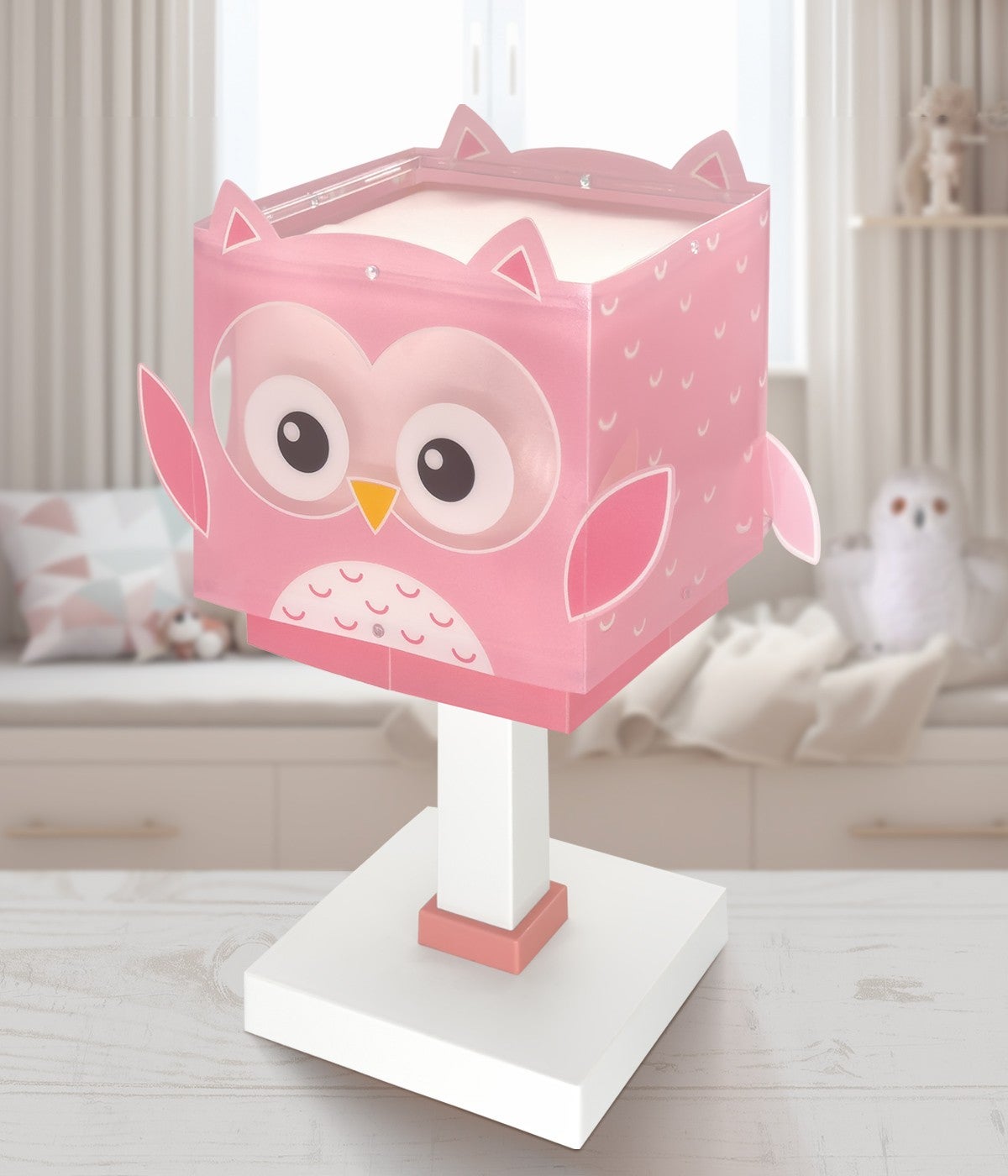 Lampe De Chevet Pour Enfant Little Pink Owl Petite Chouette Rose ...