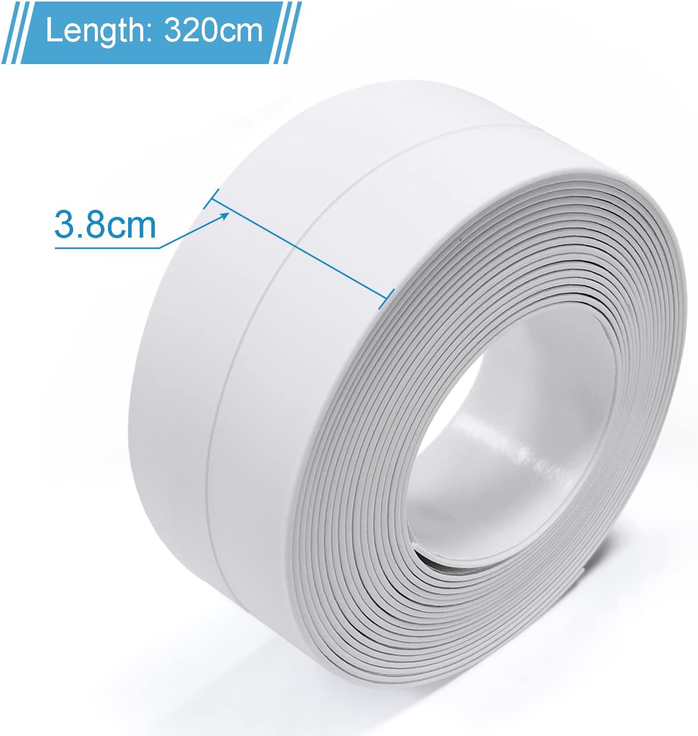 Ruban Adhésif étanche Pour Salle De Bain - Joint Autocollant Prêt-à-poser - Blanc 3.3 M