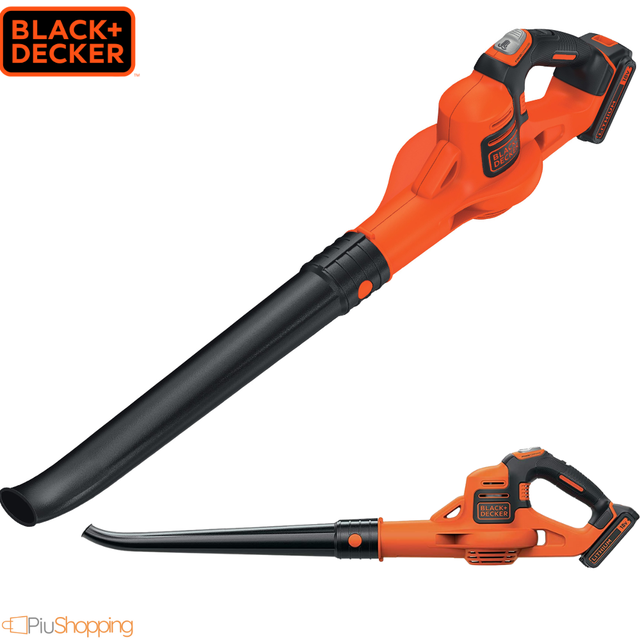 Soffiatore Elettrico Giardino 18 V - Soffiatore Ergonomico Black + Decker