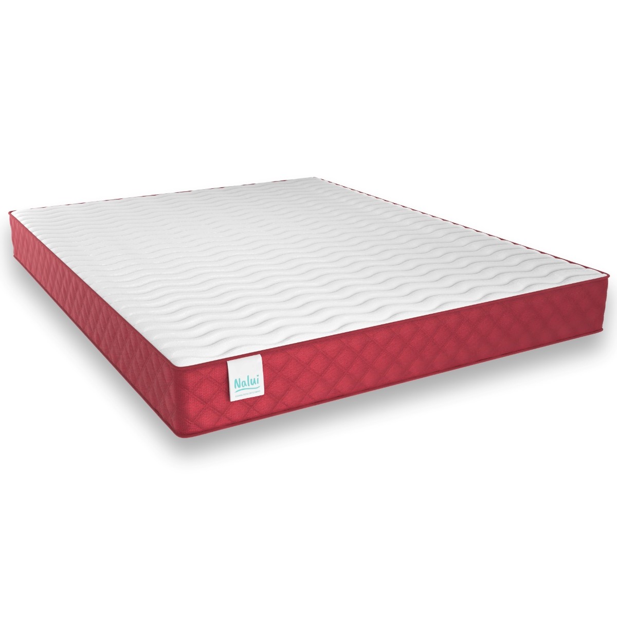 Nalui-colchón viscoelástico firmeza media gredos con tejido strech. altura:±21cm | reversible | fabricado en españa 160x190 cm blanco