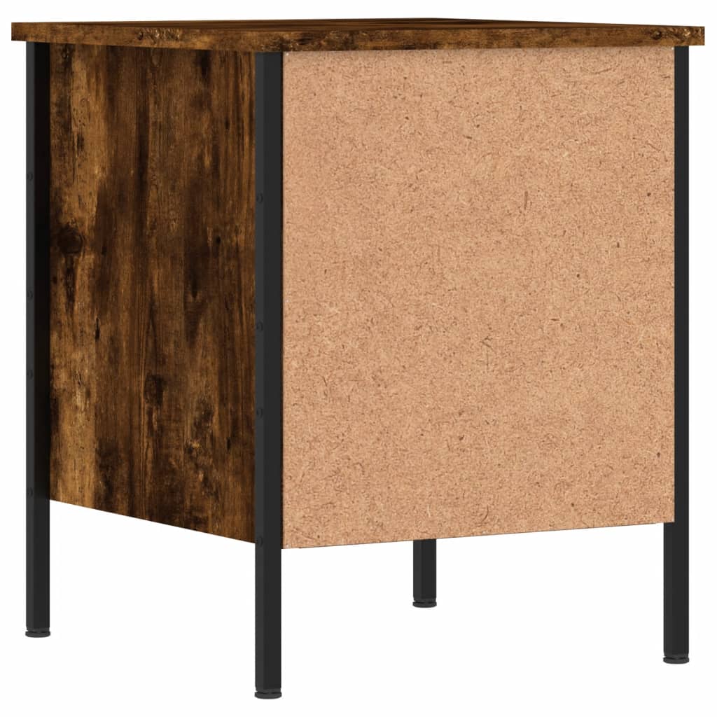 Maison Exclusive - Tables de chevet 2 pcs chêne fumé 40x42x50 cm bois ingénierie - 9