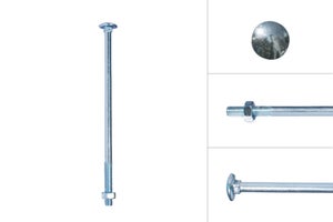 Bulloni Testa Bottone Cromati M8 X 1,25 X 10mm &ndash; 2 Pezzi, Grado 8, Made In USA, East Coast Bolts