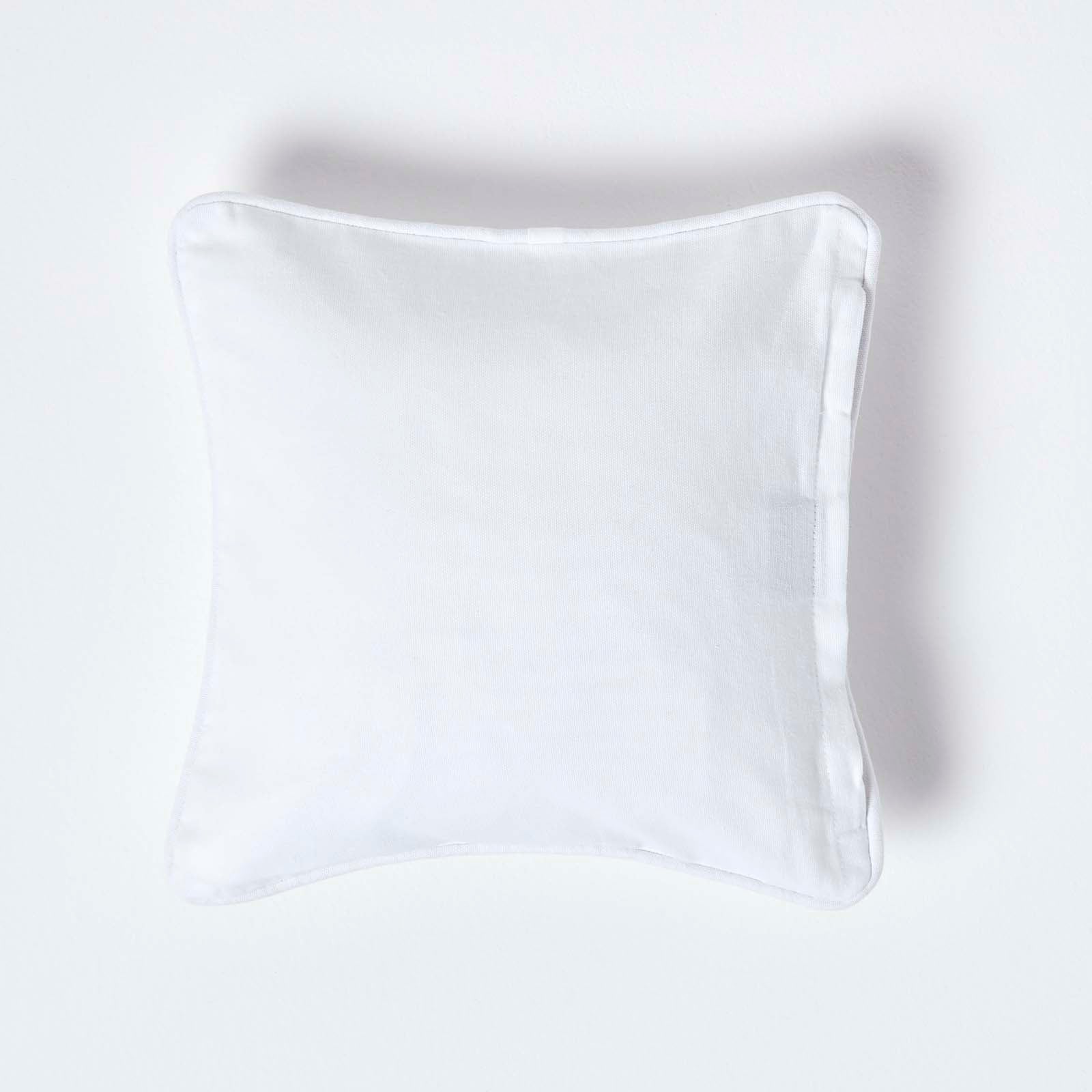 HOMESCAPES Copricuscino 30x50 Cm In Cotone - Fodera Cuscino Decorativa Con Cerniera - Bianco Sporco - Lavabile
