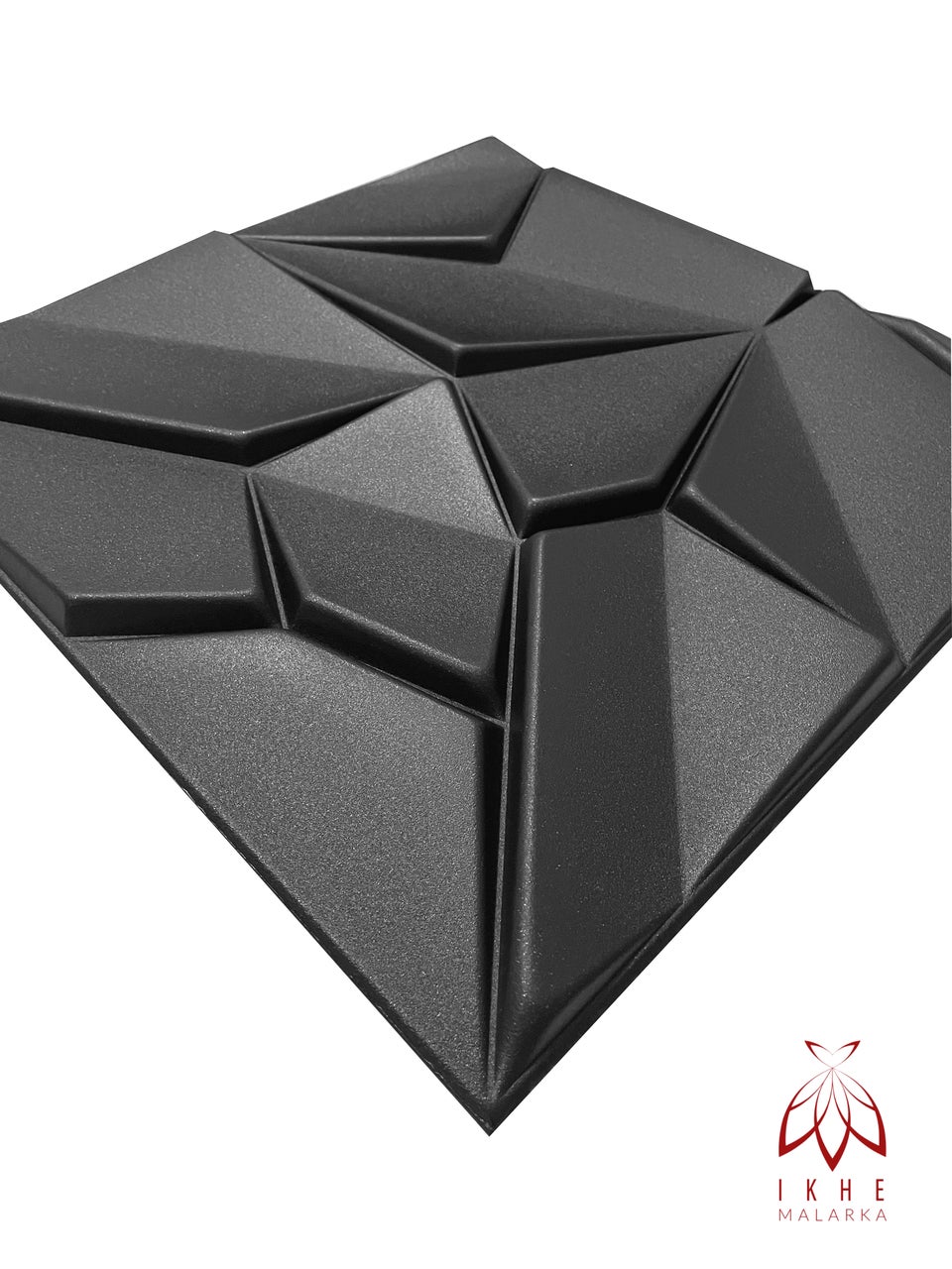 24x/ 6m² Panneaux muraux 3D décors revêtement mural panneaux de plafond POLYSTYRENE MATERIAL STYROPOR-TYPE 3mm force MERKUR BLACK - 5