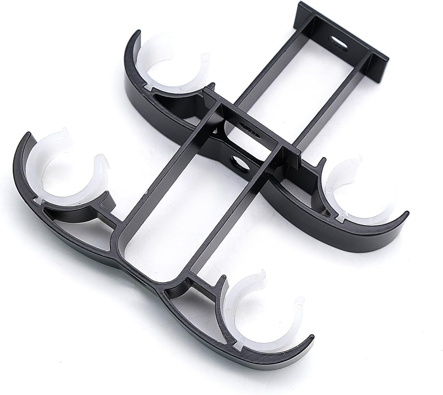 Suporte de teto duplo para haste de cortina - 2 peças - Suporte de teto para teto, banheiro, sala de estar, hotel - 4