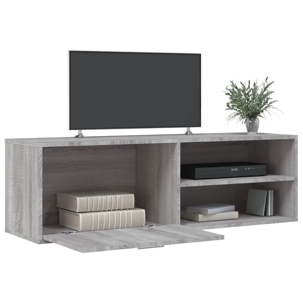 Meuble TV sonoma gris 120x34x37 cm bois d'ingénierie - 3