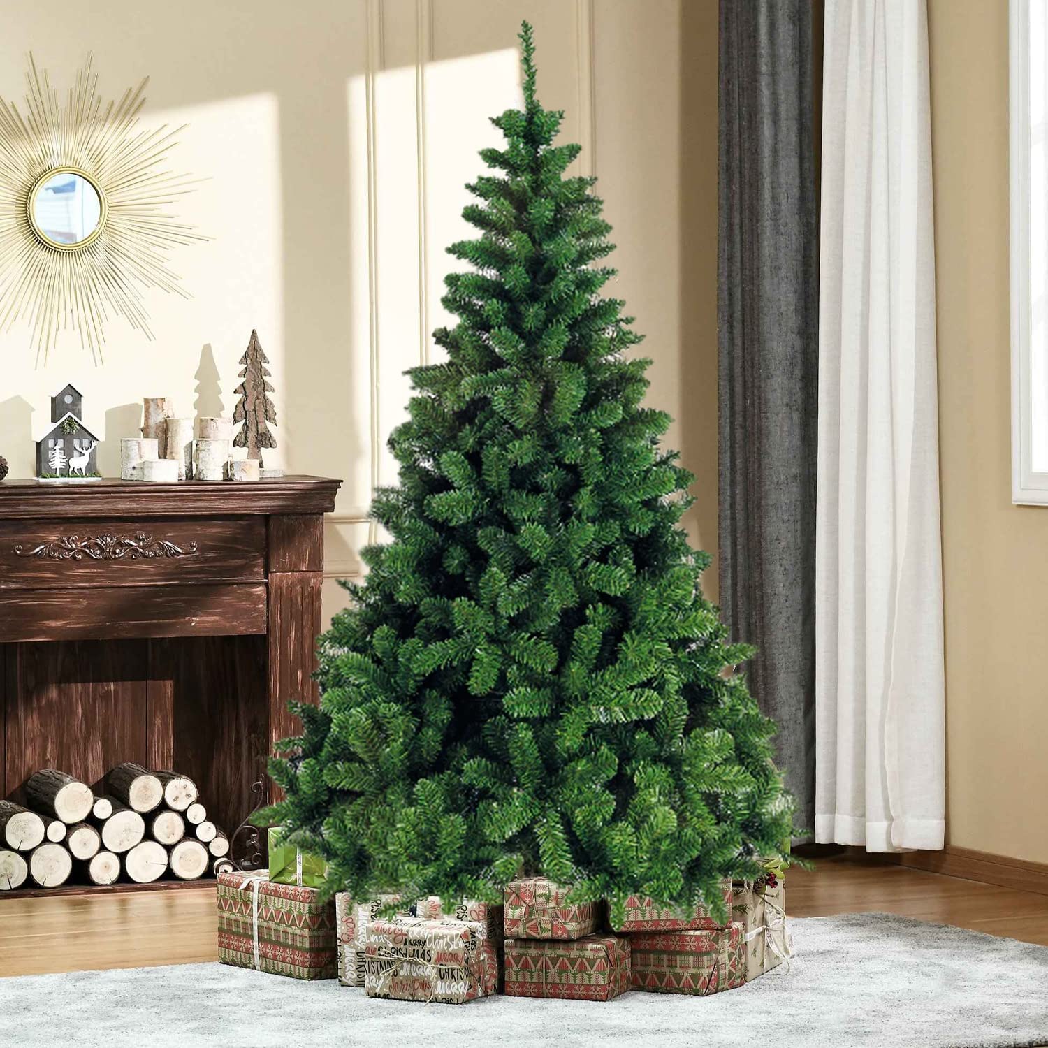 TIENDA EURASIA® Arbol de Navidad, Plastico, Frondoso, 180 cm, Verde Premium - 4