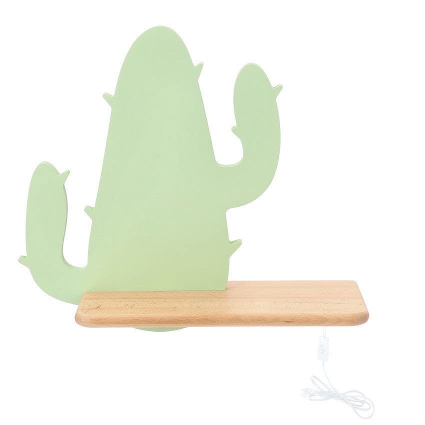 Kinkiet Cactus zielony-jasne drewno LED 4W 4000K 200lm wym: 29,5 x 33 x 12 cm metal IP20 Candellux