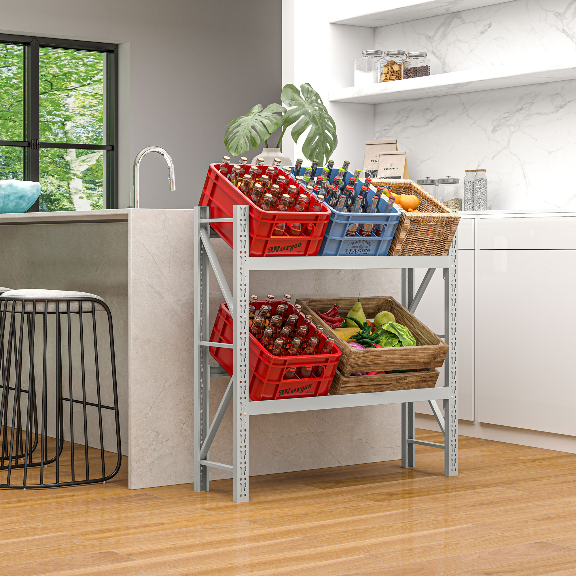 KARAT Caisses De Rangement Pour 6 Caisses à Boissons, étagère à