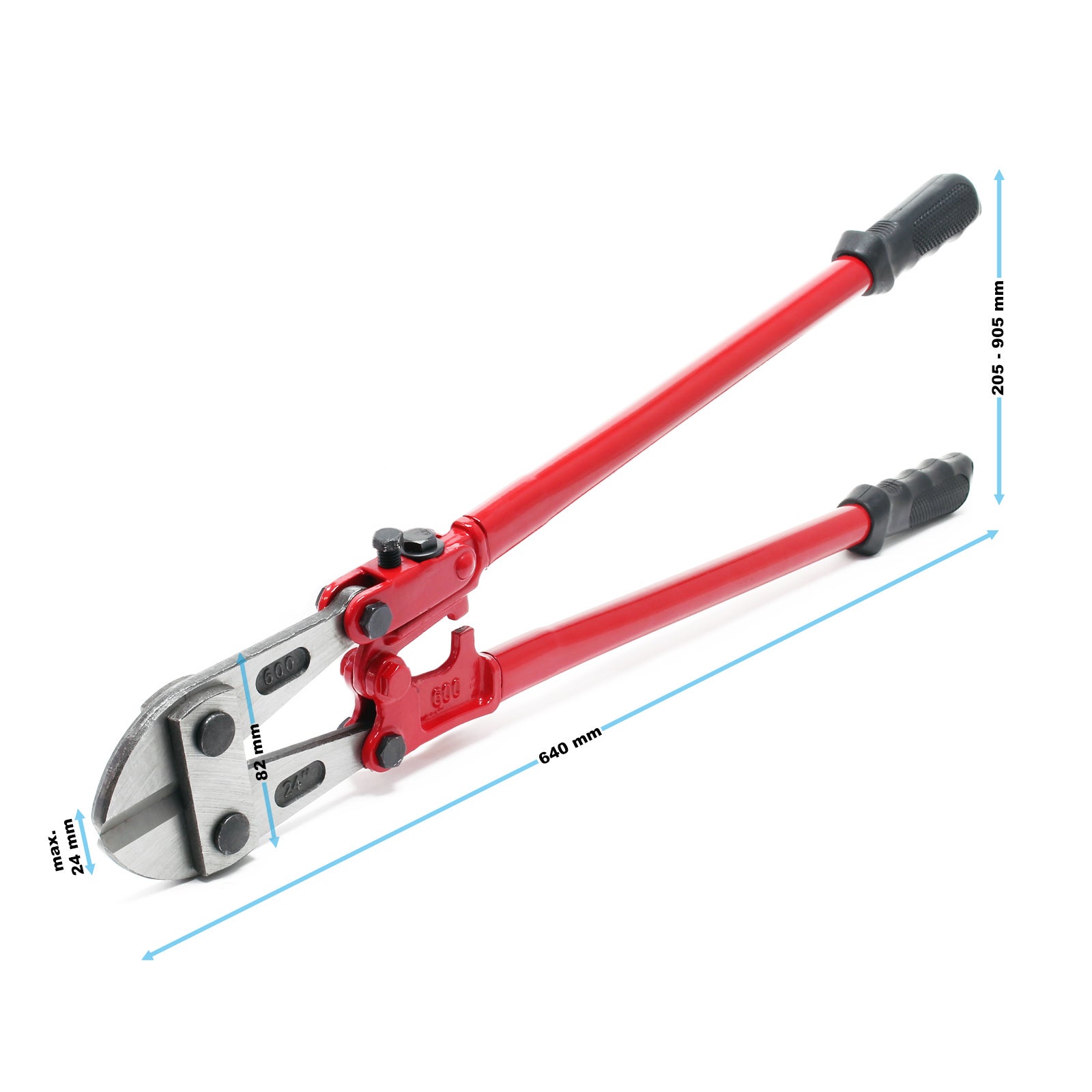Coupe-boulon 600 mm (24 pouces) avec Lames en acier au carbone et Arête de coupe trempée Atelier - 3