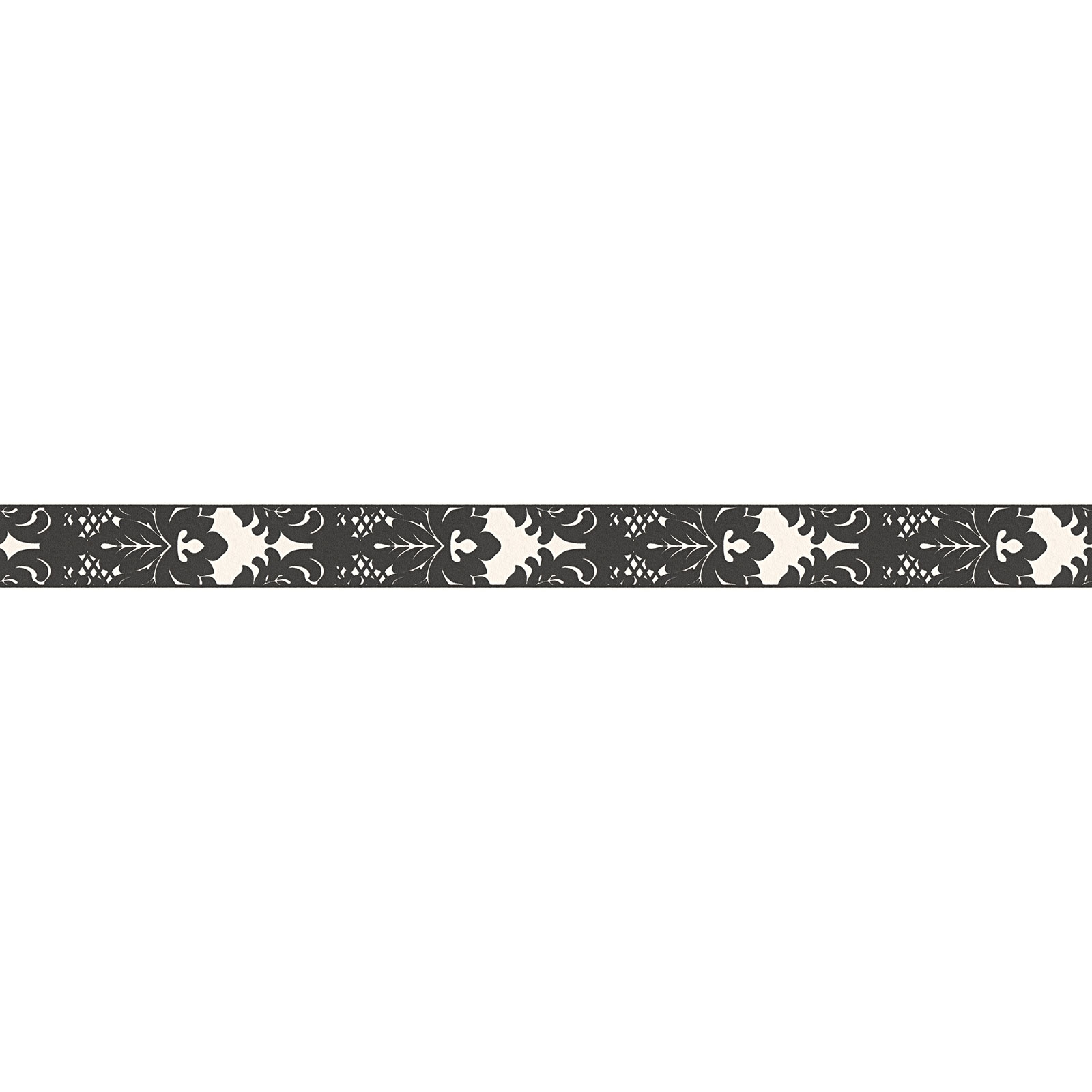 Cenefa negra con estampado beige para dormitorio moderno cenefa estilo barroco estampada cenefa con motivos negros