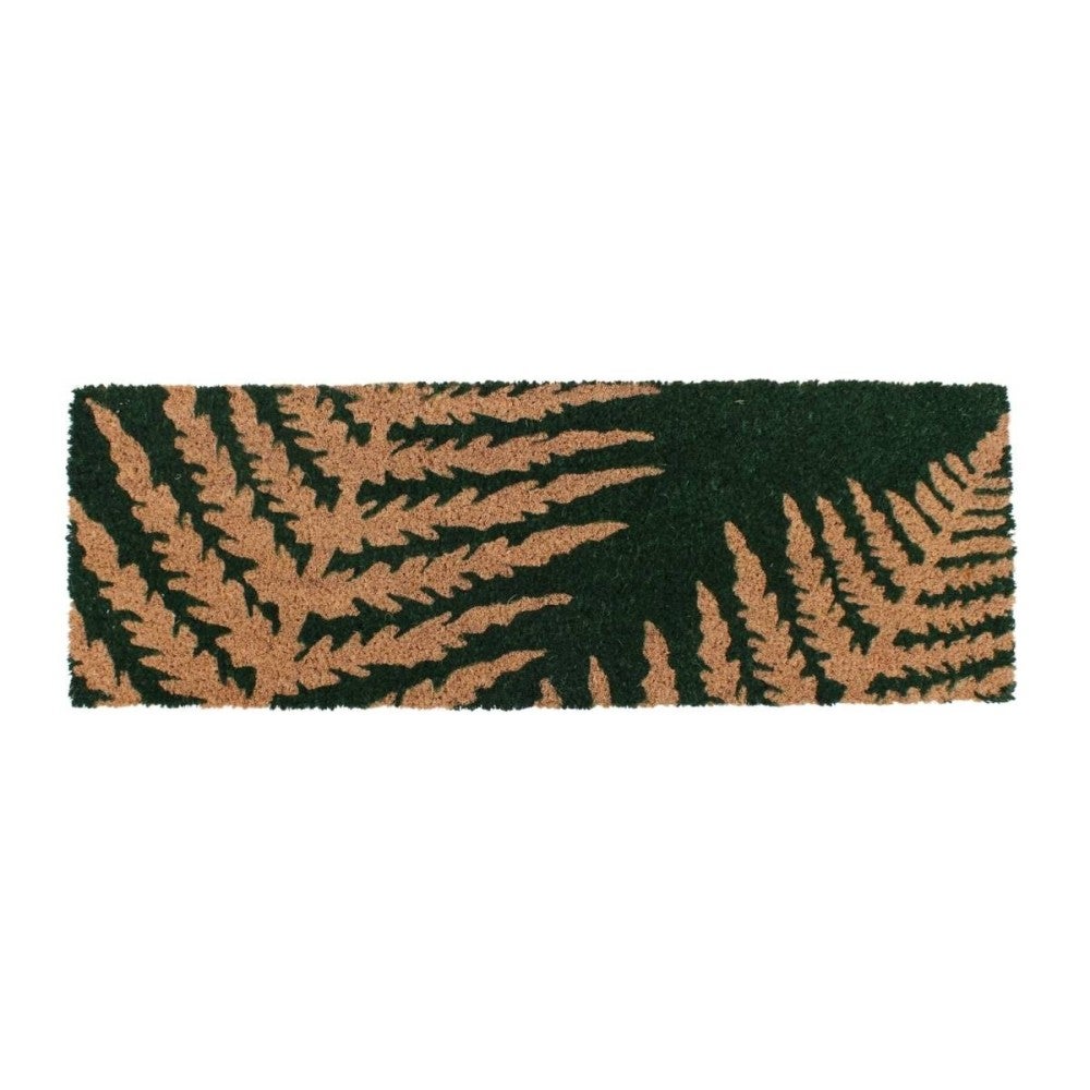 Paillasson de marche coco imprimé fougères vert 25x75cm - Ornami - 5