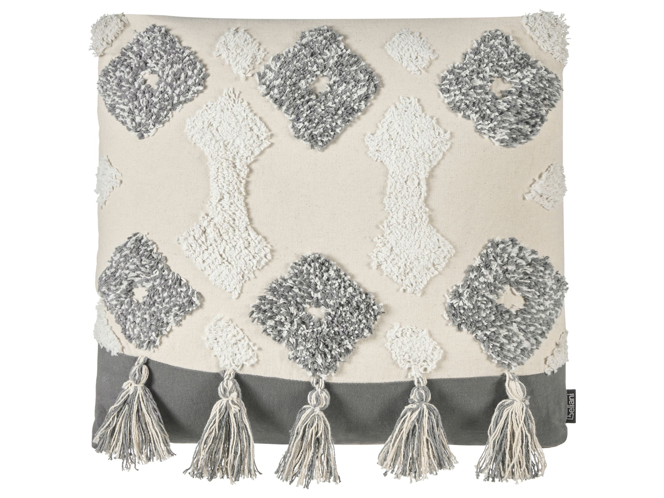 Lot de 2 coussins décoratifs ALOCASIA Coton 45 x 45 cm Beige Motif géométrique - 4