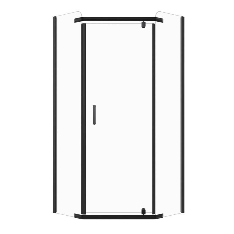 Kabina prysznicowa NEPER pięciokątna 90x90cm czarna SEVANTE