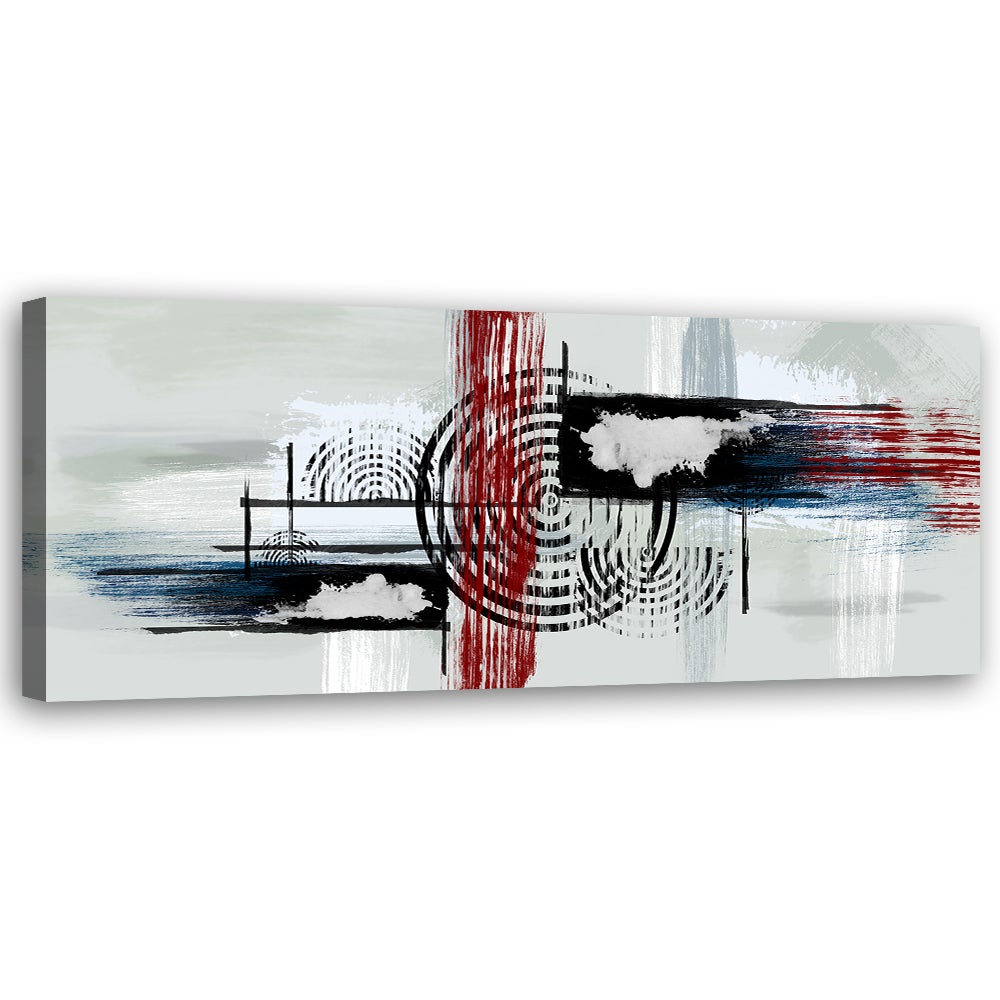 Obraz na płótnie, Abstrakcja na szarym tle 120x40