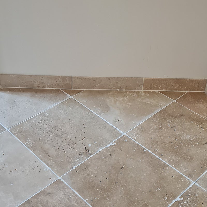 Plinthe en travertin 1er choix Premium 40 × 8 × 1,2 cm – Pierre naturelle – Vendue à la pièce - 2