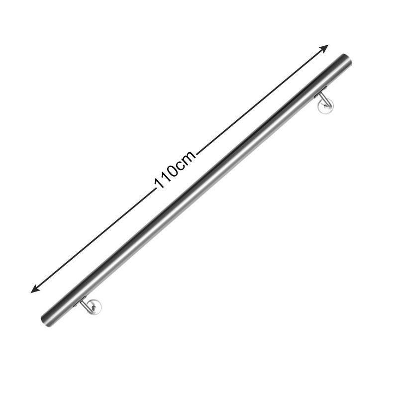 Rampe Escalier 2 Supports Muraux , Main courante Rampe d’escalier acier 304 inoxydable, intérieur&extérieur, 110cm - 2