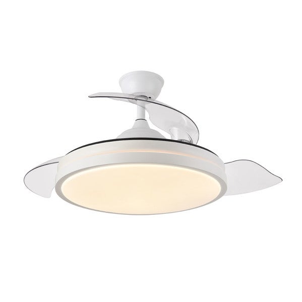 Ventilatore Da Soffitto DC Lucci Air Con Luce LED, 137 Cm, Bianco, Telecomando, 6 Velocità