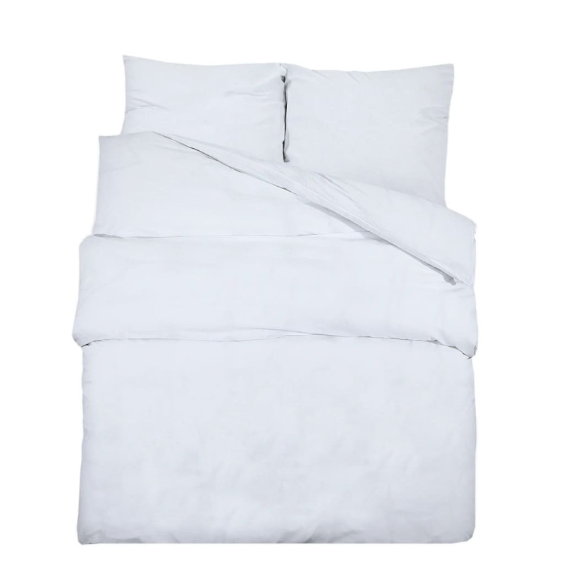 Ensemble de housse de couette Blanc 220x240 cm Microfibre - 2