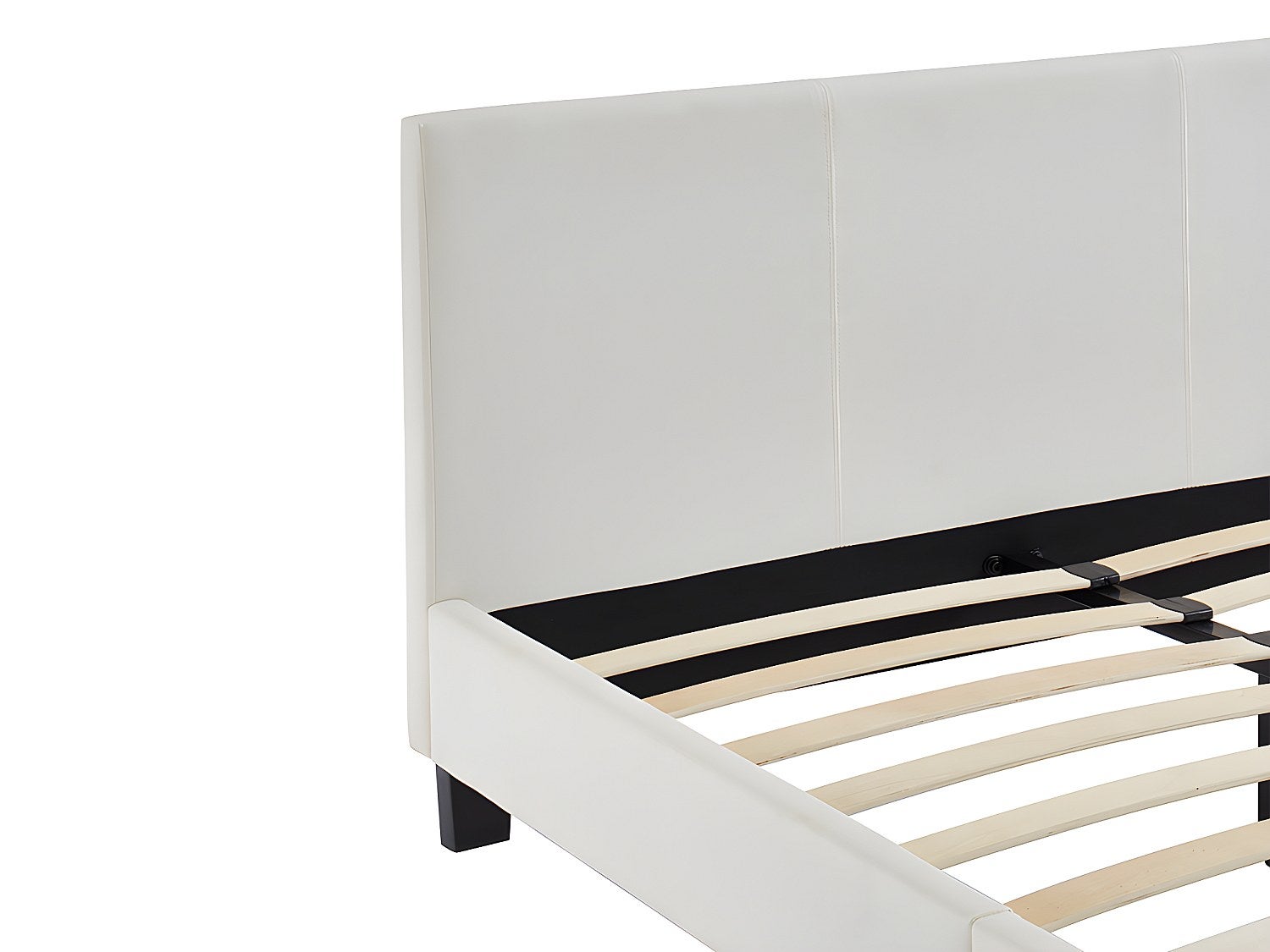 Lit 140 x 190 cm - Simili - Blanc - CORNELIUS II - 6