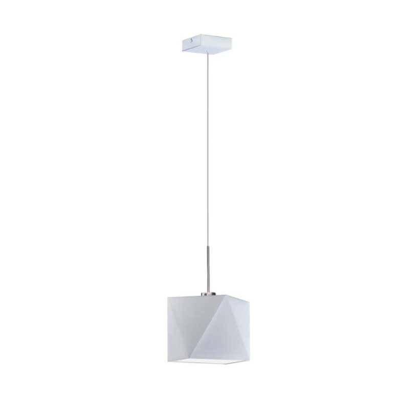 Lampa wisząca zwis żyrandol sufitowa z abażurem mały diament BURNE Z1