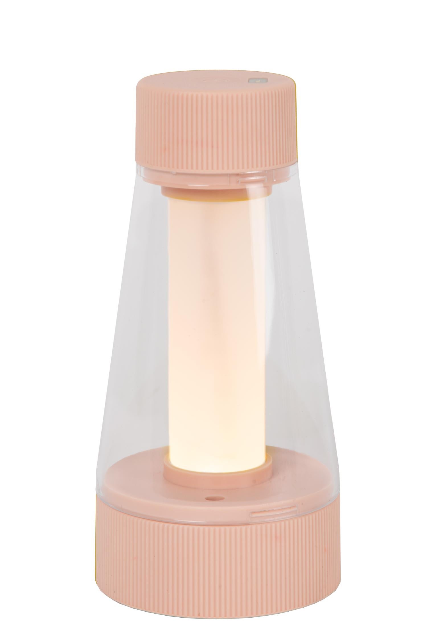 Lampa stołowa akumulatorowa różowa pudrowa wbudowany LED Lorali Lucide