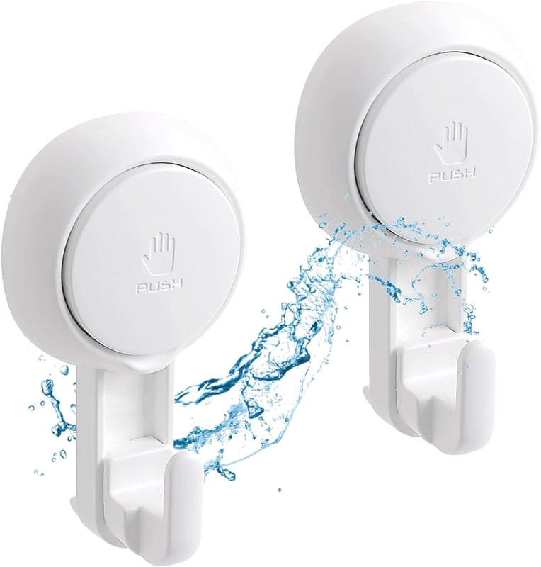 Opakowanie 2 mocnych przyssawek próżniowych, udźwig 5 kg, wielokrotnego użytku, odpowiednie do łazienki i kuchni