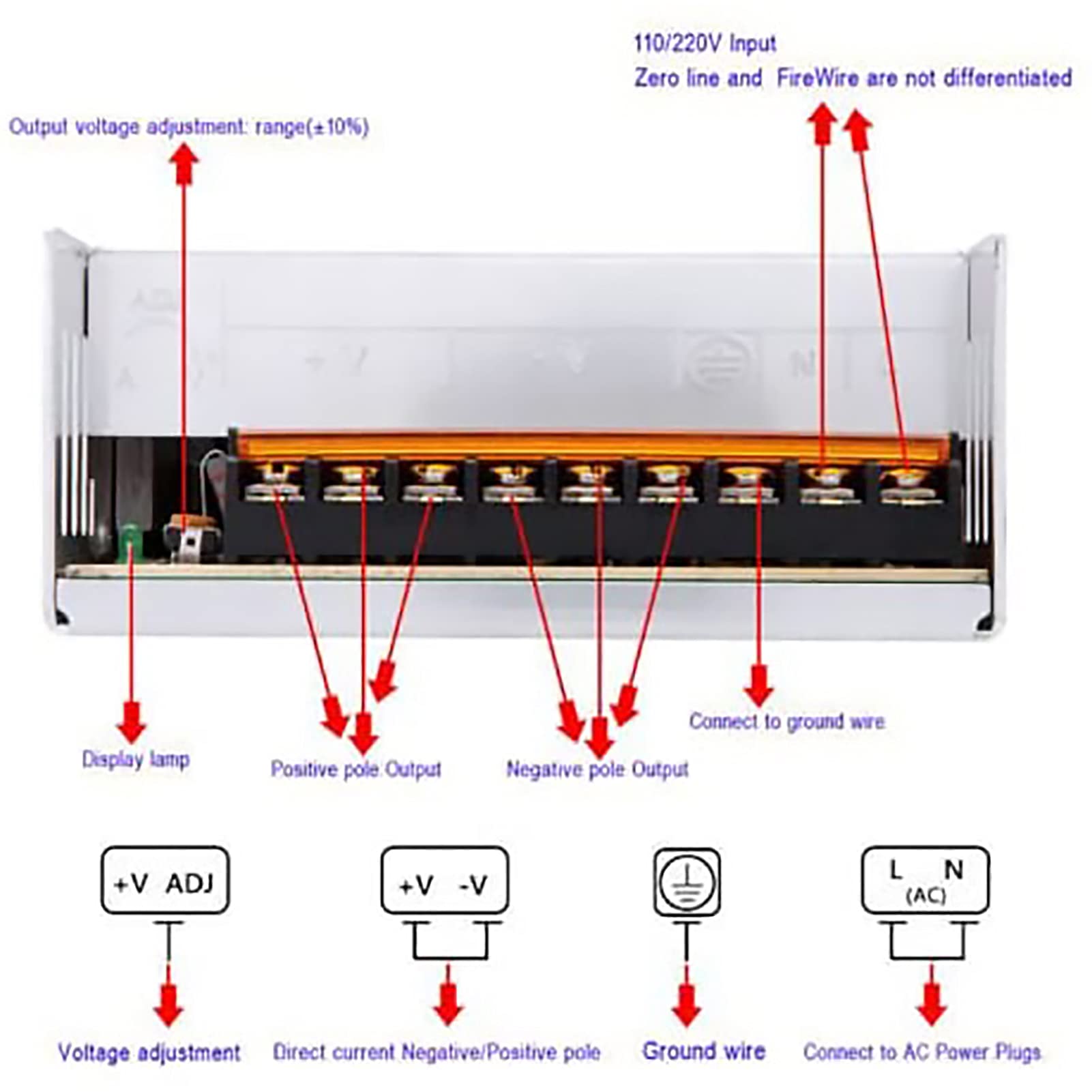 Alimentatore Switching Universale Regolato DC12V10A Per S | Leroy Merlin - Foto 14