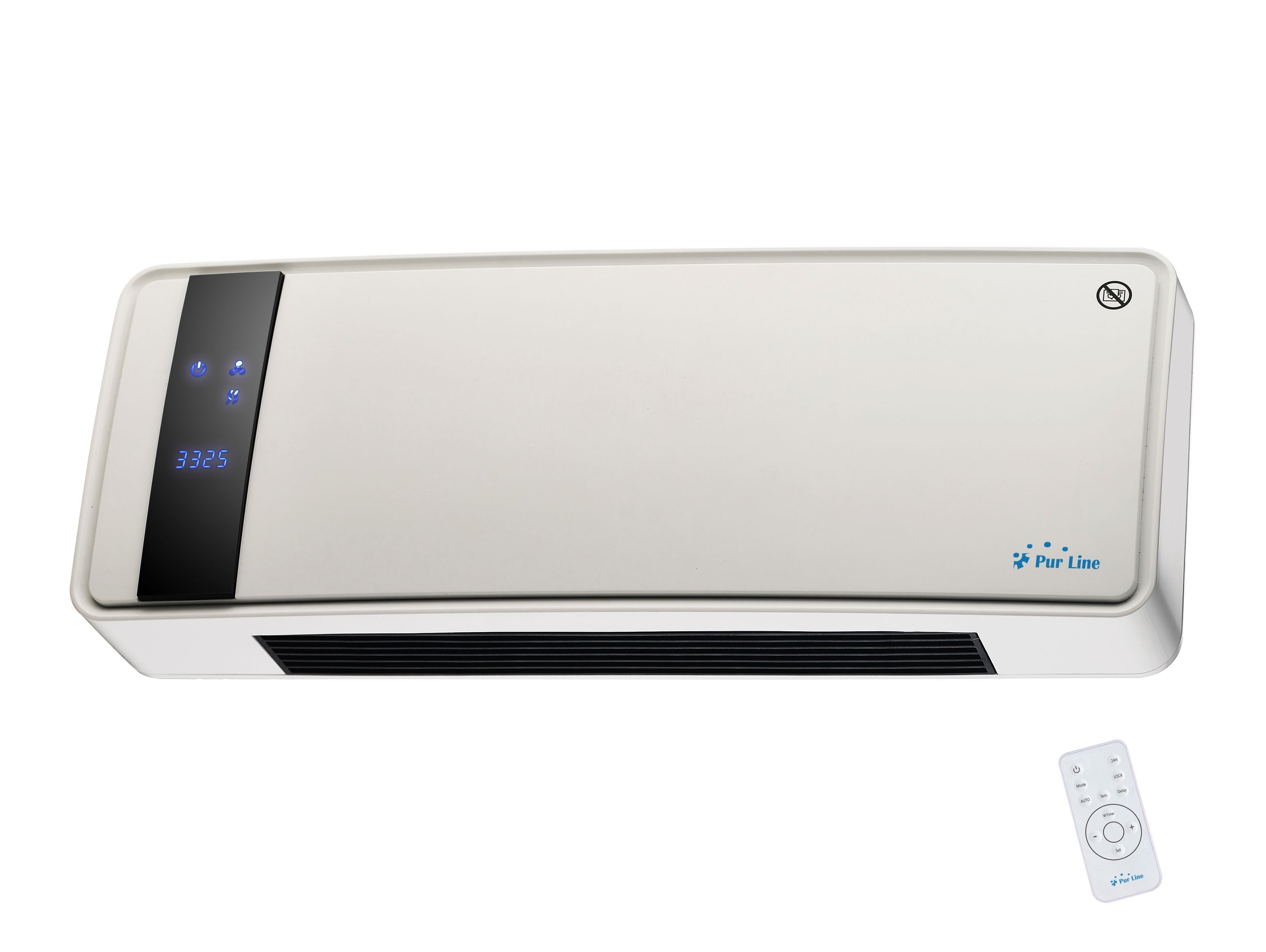 Aquecedor de parede cerámico 2000 W com visor digital, controlo remoto e temporizador - 6