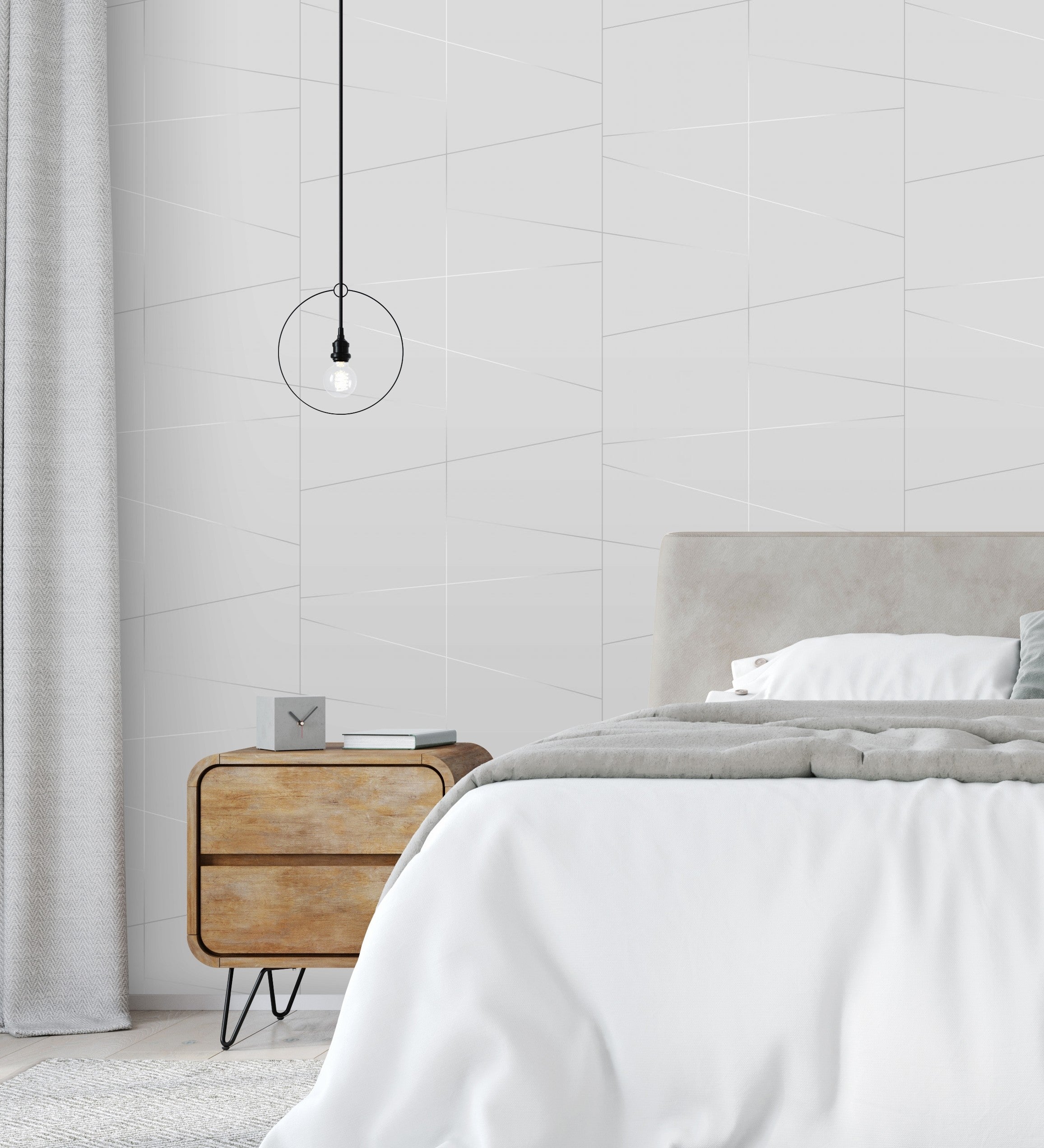 Papel pintado geométrico de líneas metalizas estilo art déco - luxury lines 680949 de gaulan - rollo de 10 m x 0,53 m