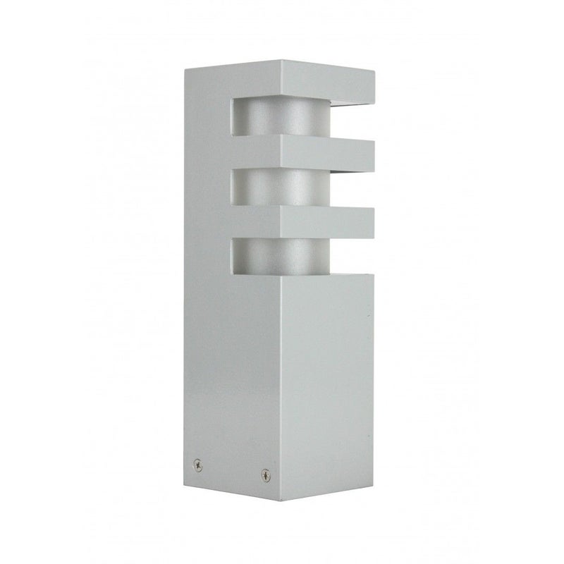 Lampa ogrodowa stojąca Rado srebrna 1xE27x18W IP54 wym: 25 x 8 x 8 cm aluminium SU-MA